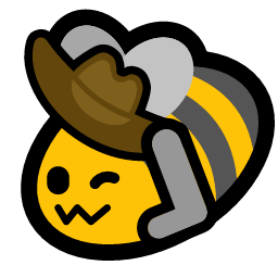 bee hat tip emoji